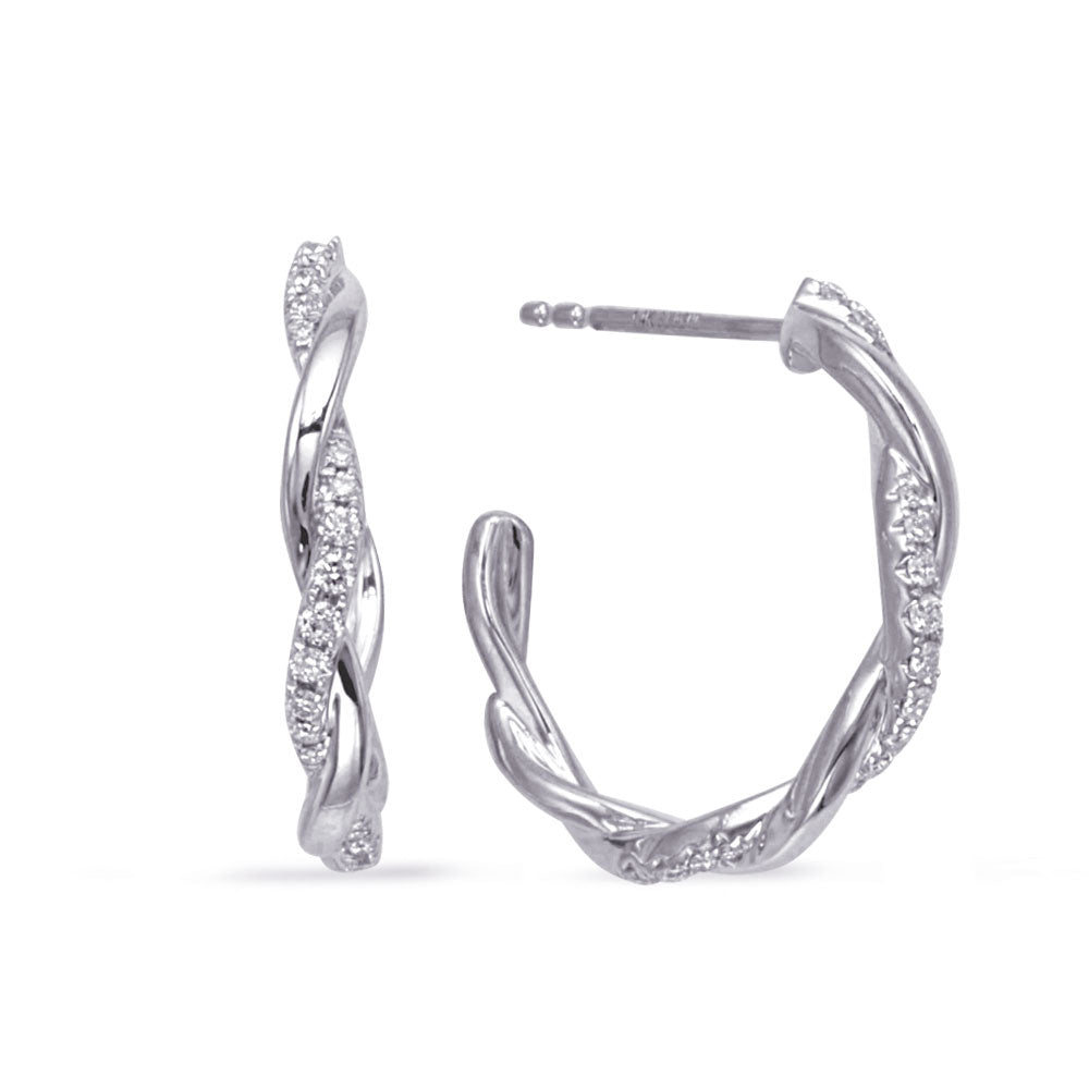 White Gold Diamond Earring