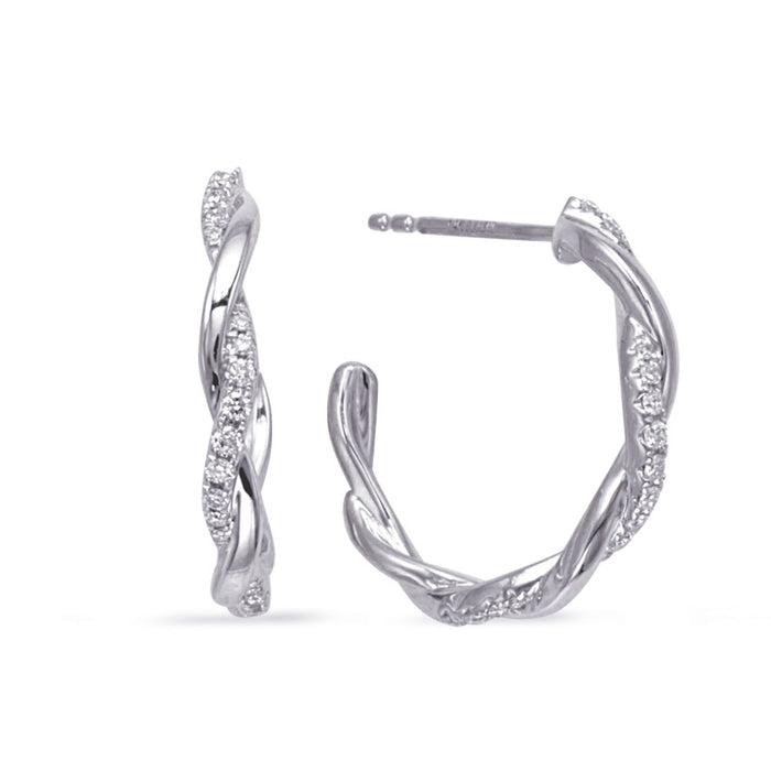 White Gold Diamond Earring