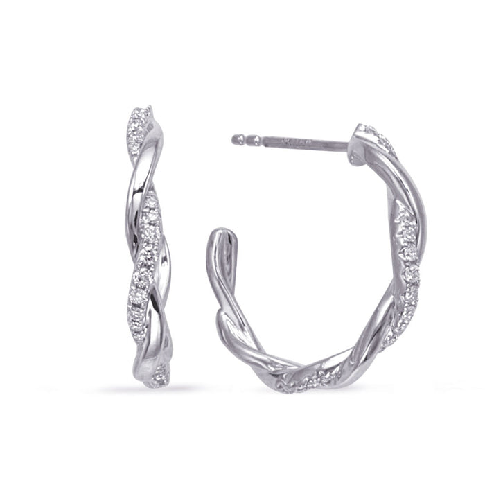 White Gold Diamond Earring