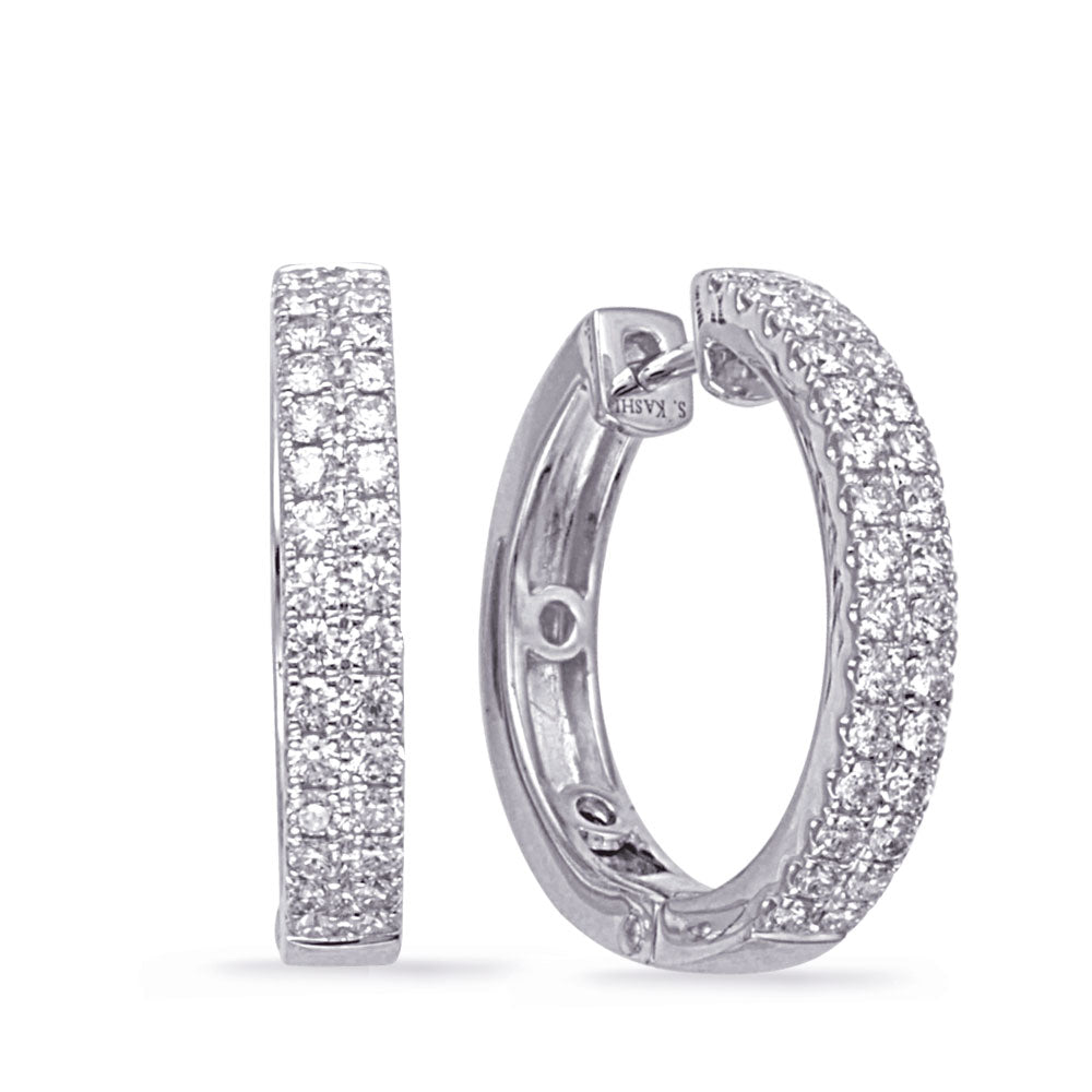 White Gold Diamond Earring