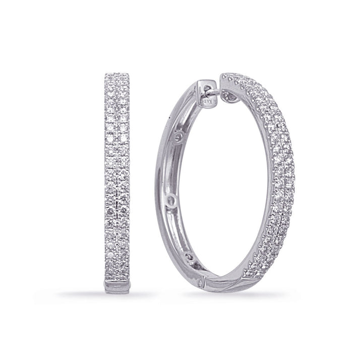 White Gold Diamond Earring