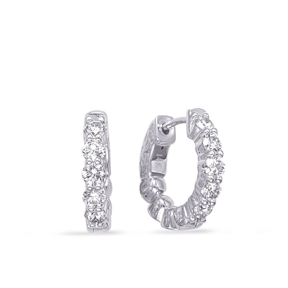 White Gold Diamond Earring