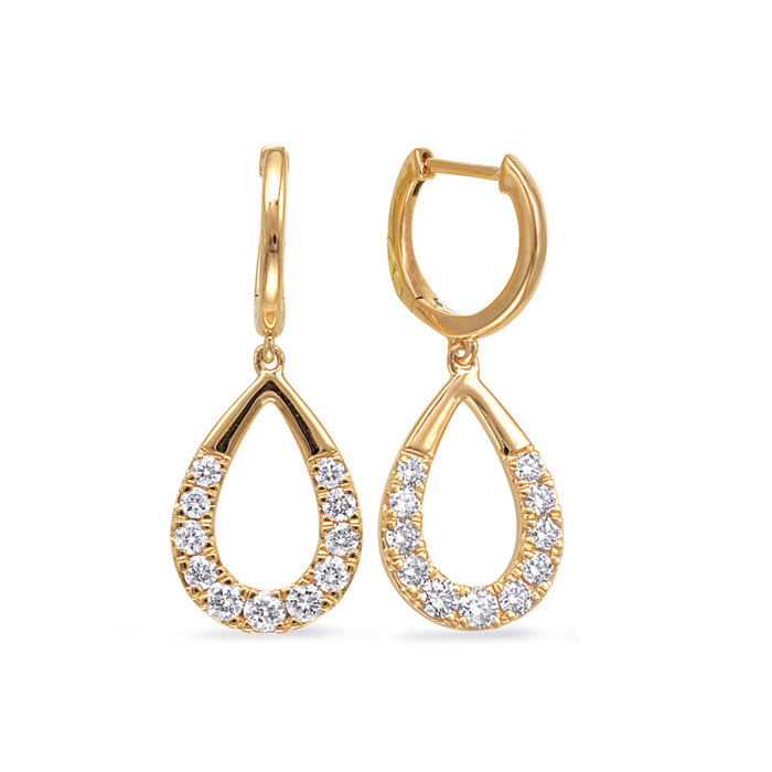 Yellow Gold Diamond Earring