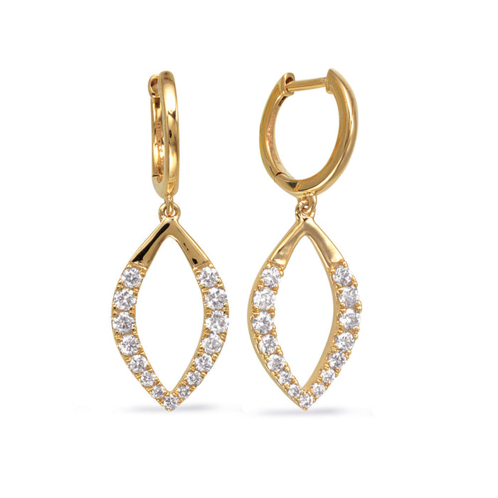 Yellow Gold Diamond Earring