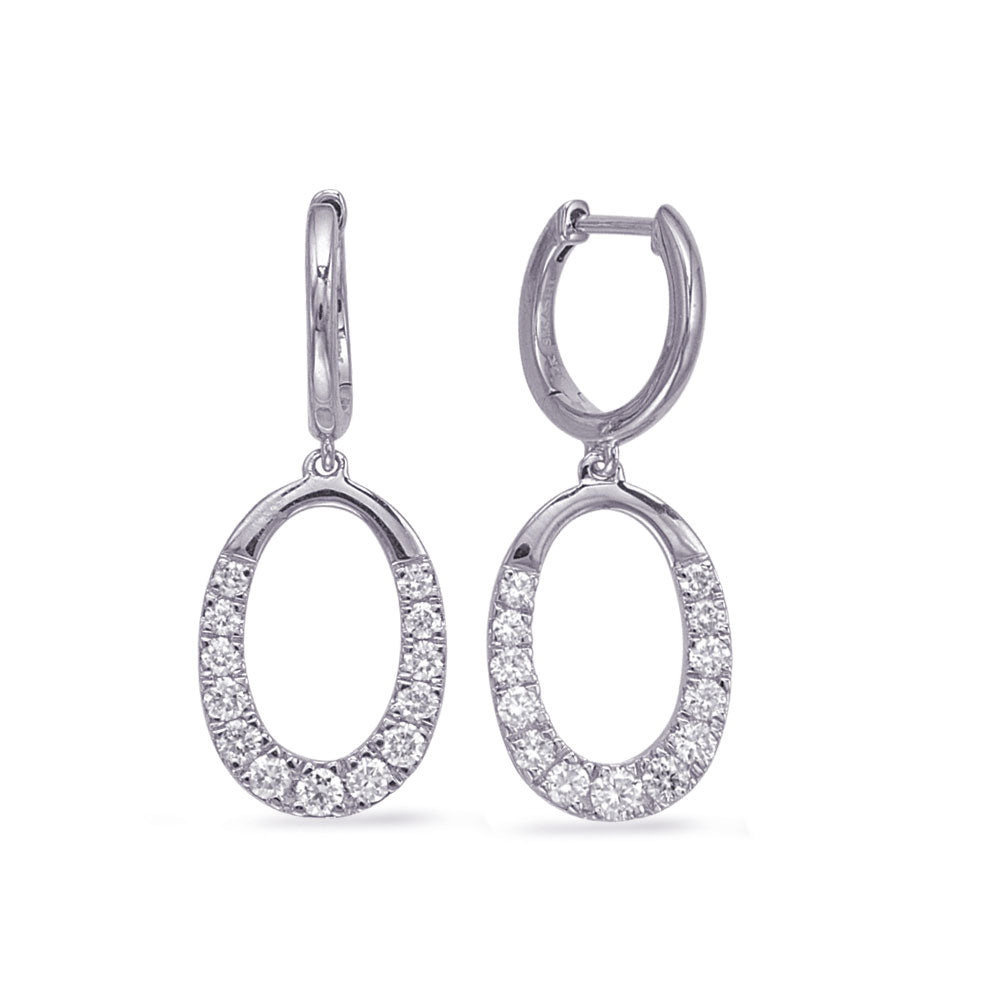 White  Gold Diamond Earring