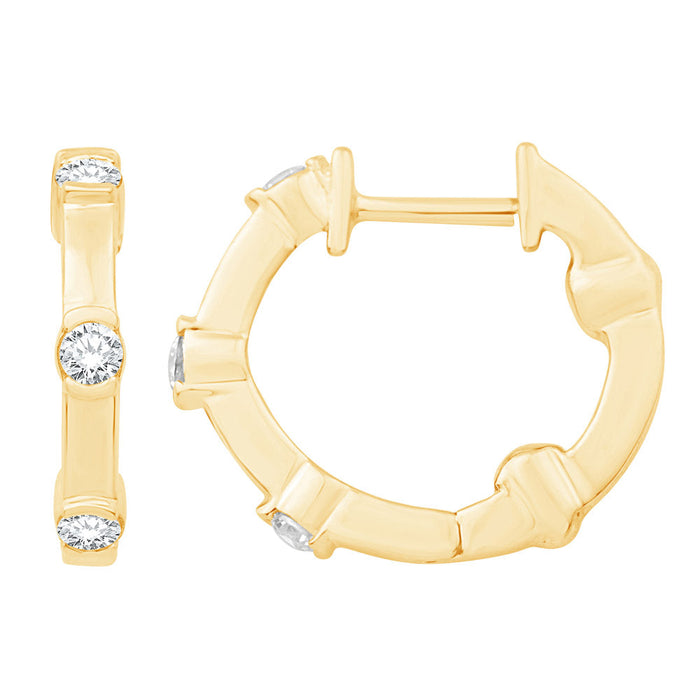 Yellow Gold Diamond Earring
