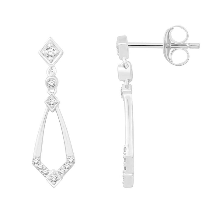 White Gold Diamond Earring