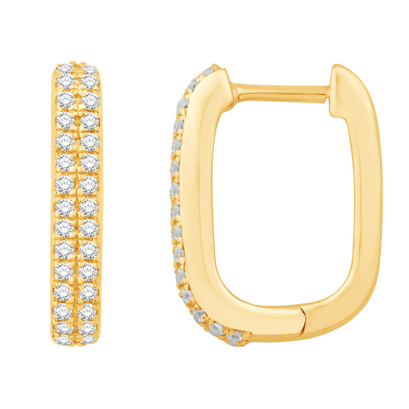 Yellow Gold Diamond Earring