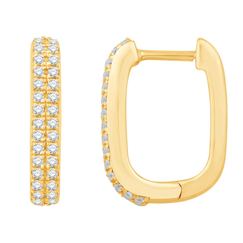 Diamond Hoop Earrings