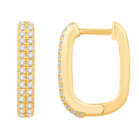 Diamond Hoop Earrings