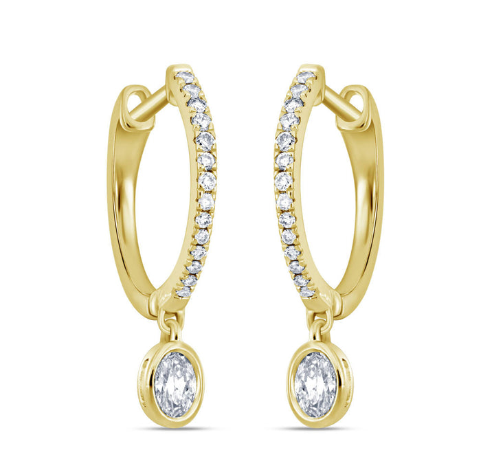 Yellow Gold Diamond Earring