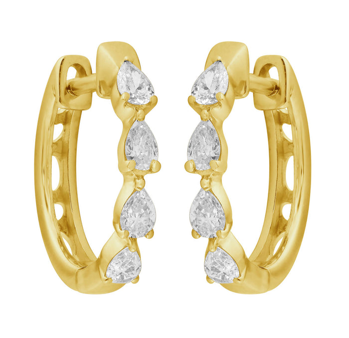 Yellow Gold Diamond Earring