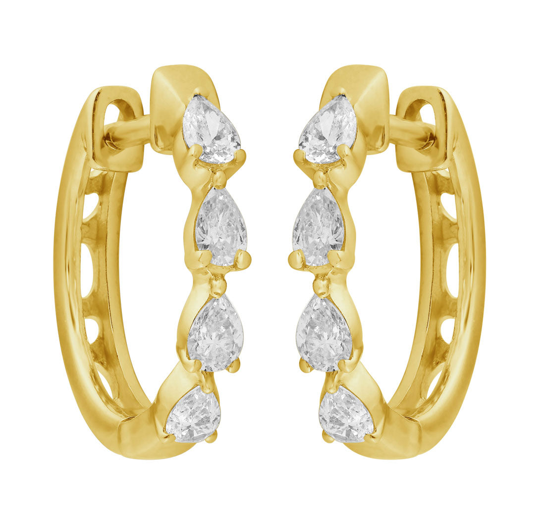 Yellow Gold Diamond Earring