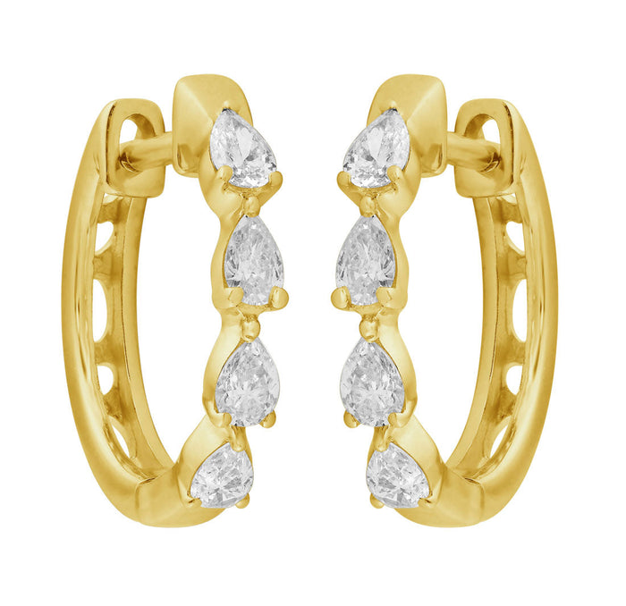 Yellow Gold Diamond Earring