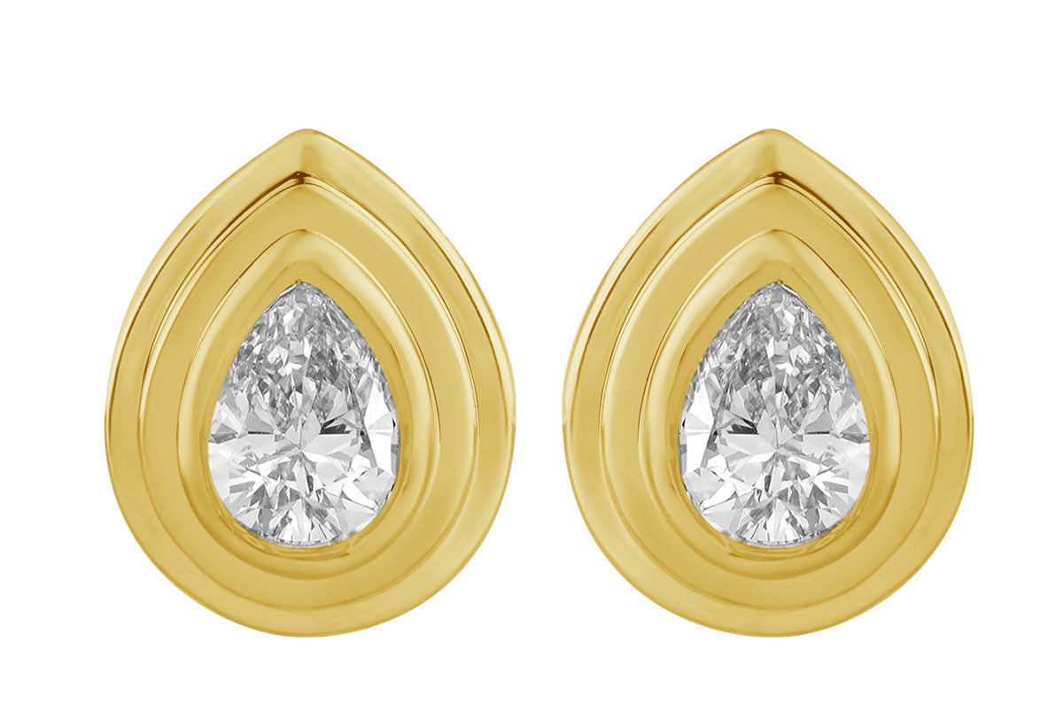 Yellow Gold Diamond Earring