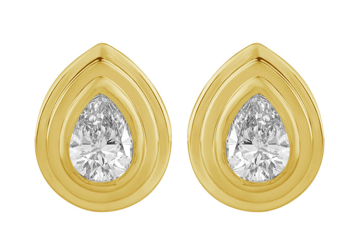 Yellow Gold Diamond Earring