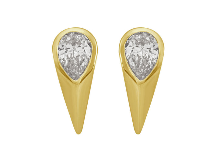 Yellow Gold Diamond Earring