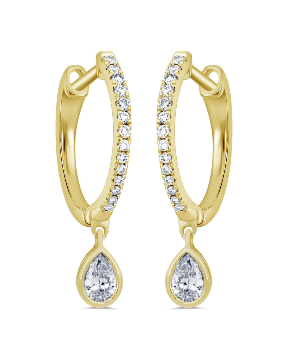 Yellow Gold Diamond Earring