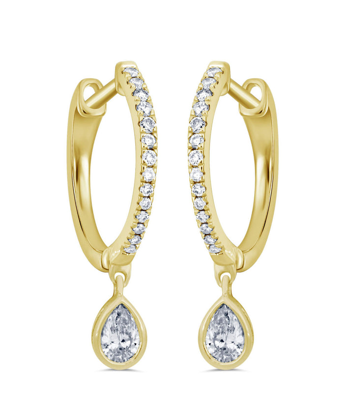 Yellow Gold Diamond Earring