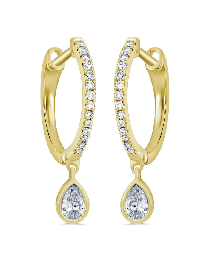 Yellow Gold Diamond Earring