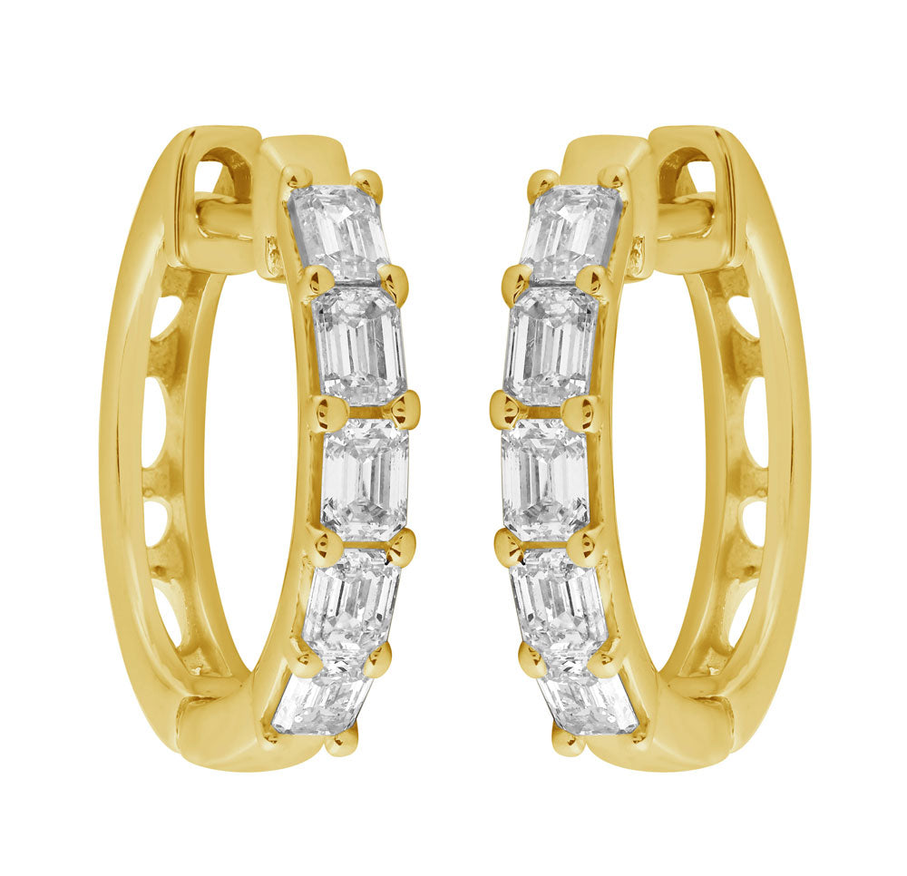 Yellow Gold Diamond Earring