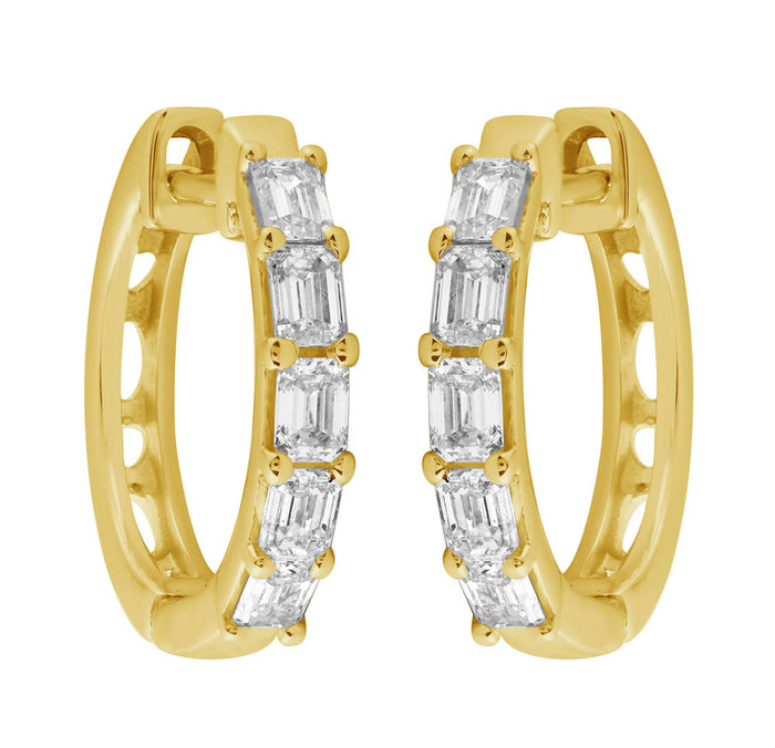 Yellow Gold Diamond Earring