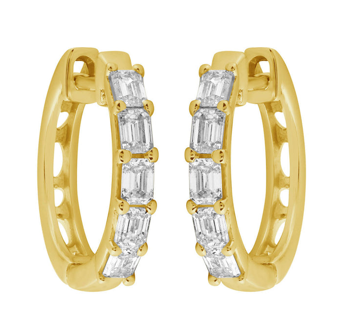 Yellow Gold Diamond Earring