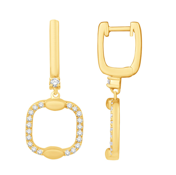 Yellow Gold Diamond Earring
