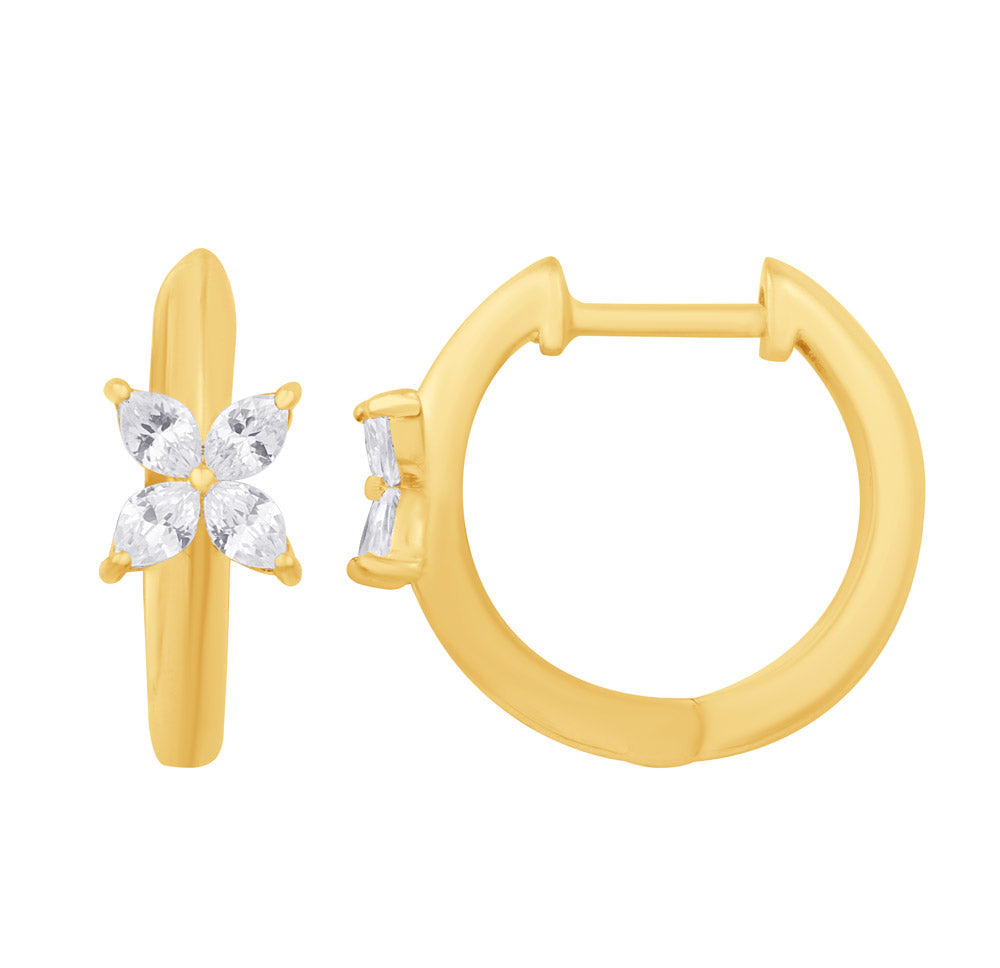 Yellow Gold Diamond Earring