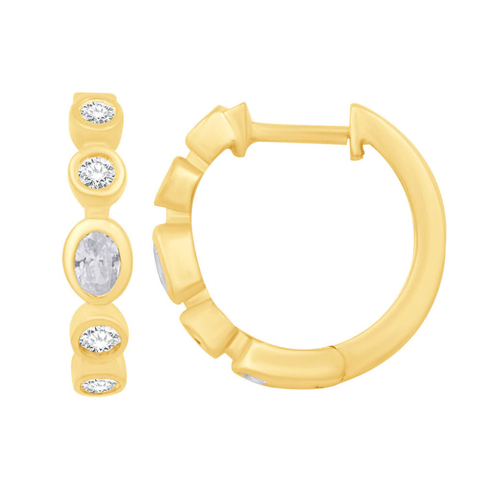 Yellow Gold Diamond Earring