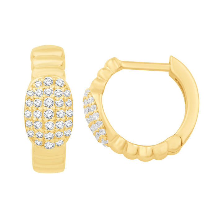 Yellow Gold Diamond Earring