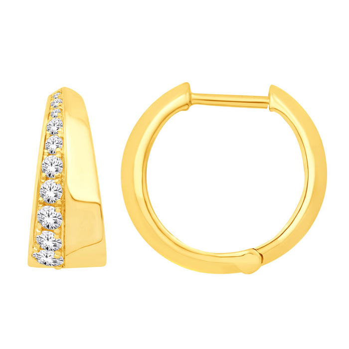 Yellow Gold Diamond Earring
