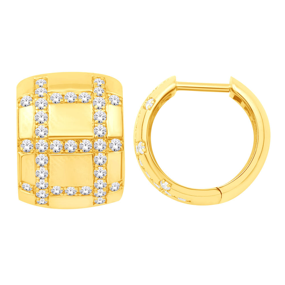 Yellow Gold Diamond Earring