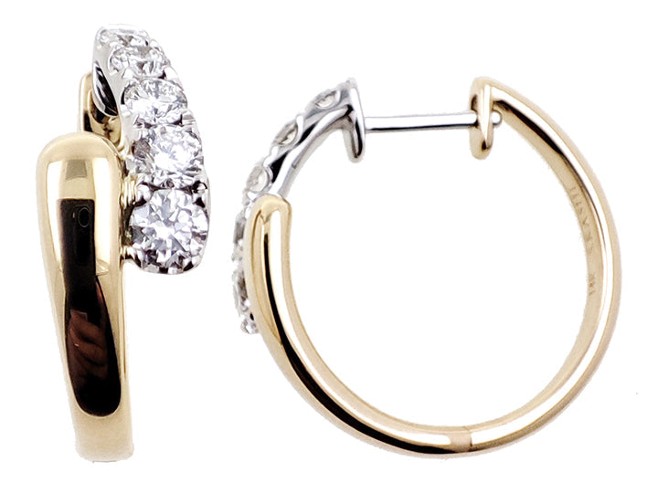 Yellow & White Gold Diamond Earring
