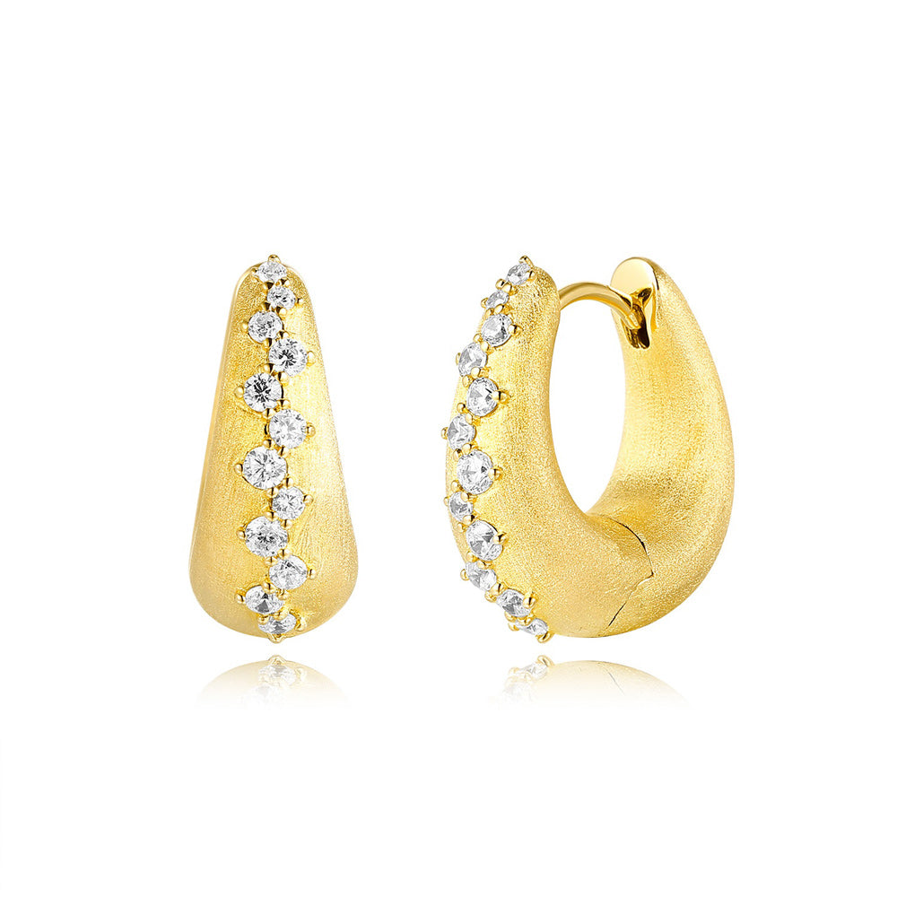 Yellow Gold Diamond  Earring