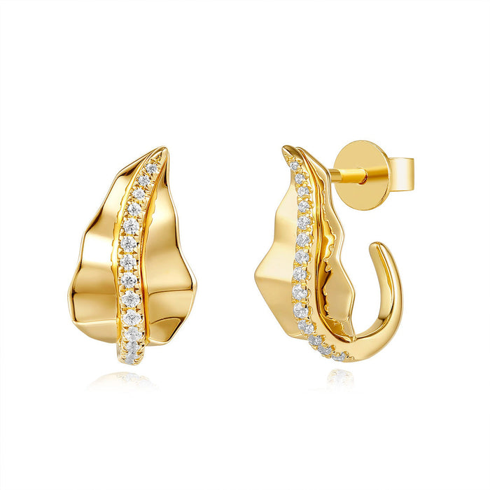 Yellow Gold Diamond Earring