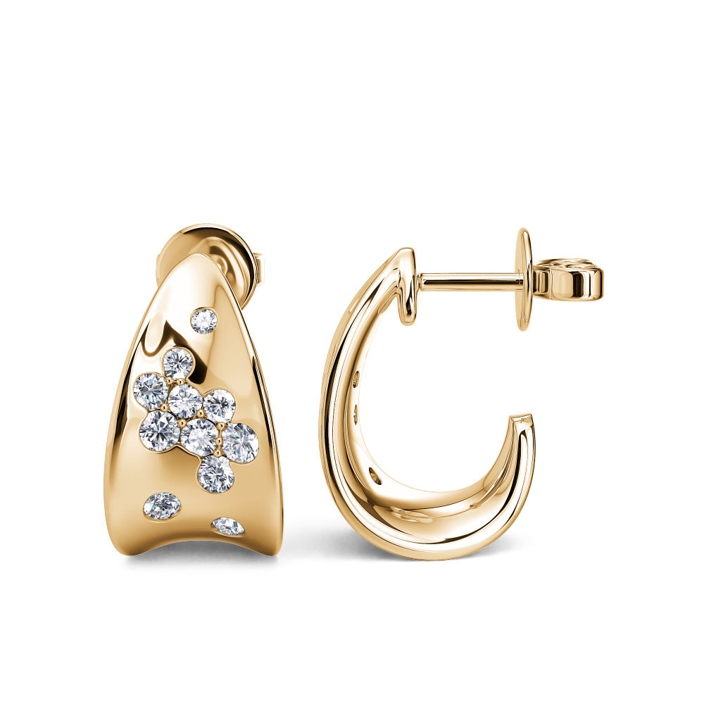 Yellow Gold Diamond Earring