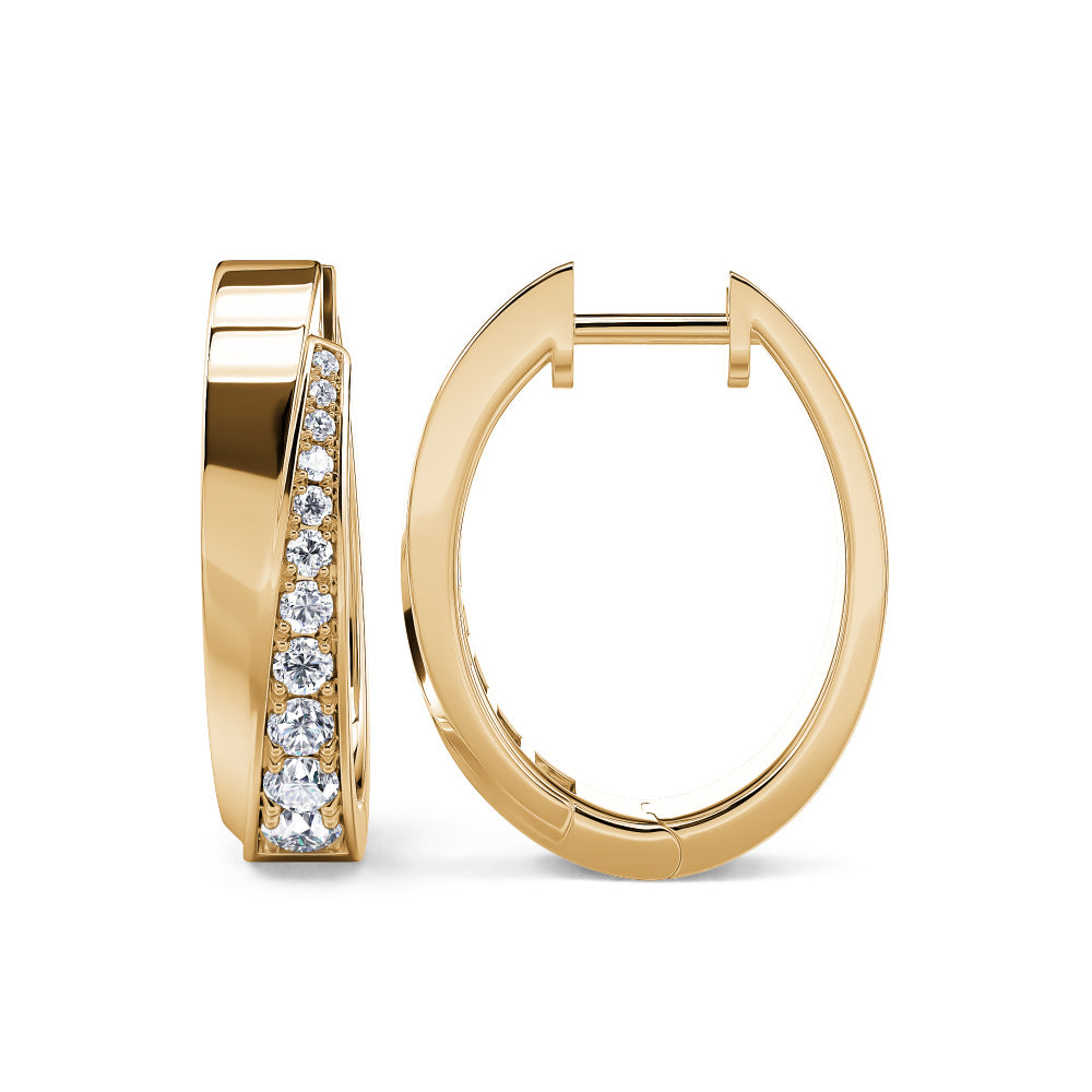 Yellow Gold Diamond Earring