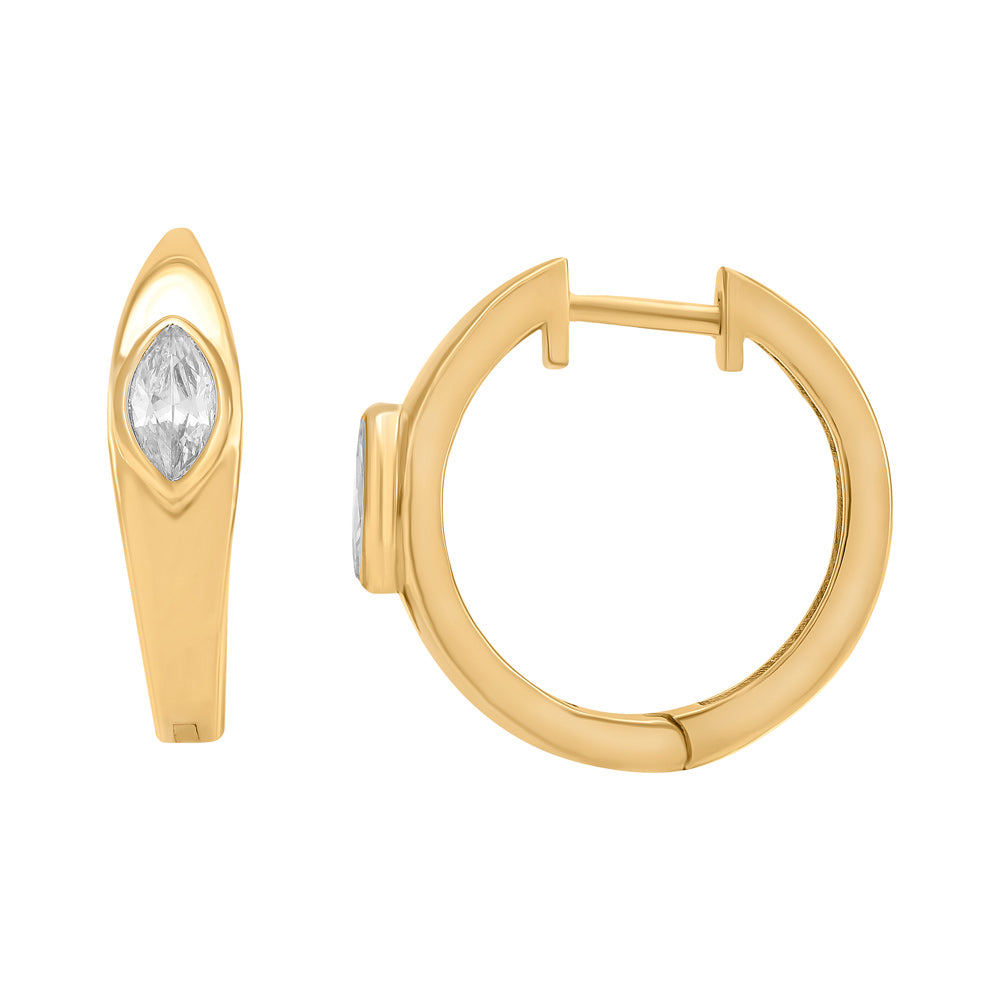 Yellow Gold Diamond Earring