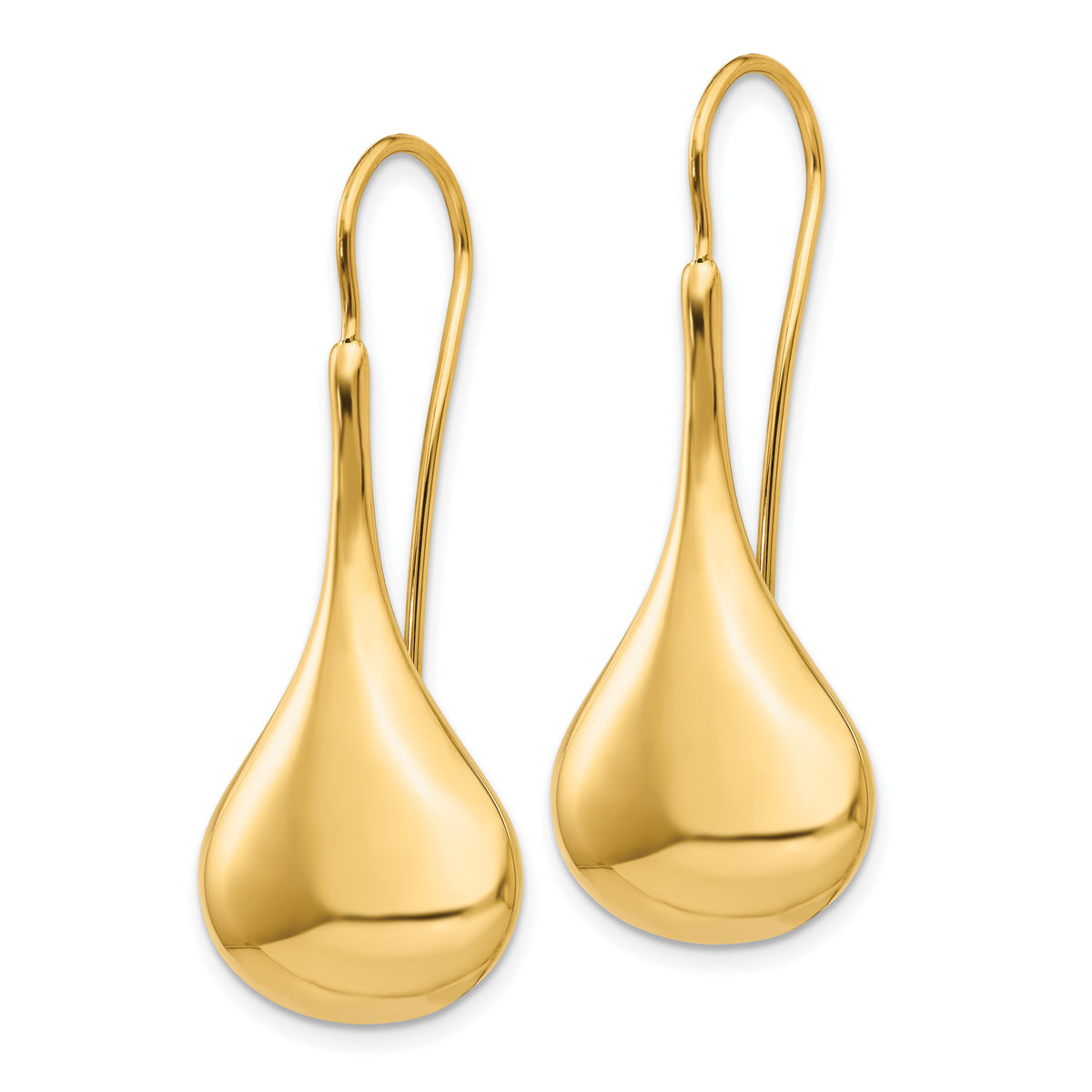 14k Polished Abstract Wire Earrings-E857