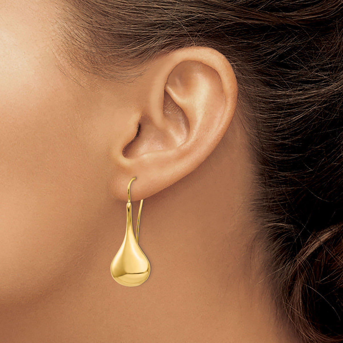14k Polished Abstract Wire Earrings-E857