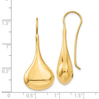 14k Polished Abstract Wire Earrings-E857