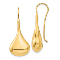 14k Polished Abstract Wire Earrings-E857