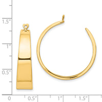 14k Polished Hoop Earring Jackets-E884J