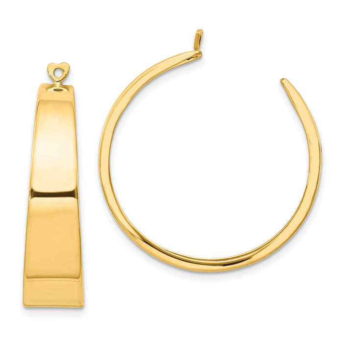 14k Polished Hoop Earring Jackets-E884J