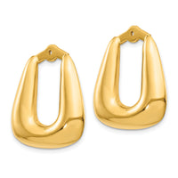 14k Polished Hoop Earring Jackets-E888J
