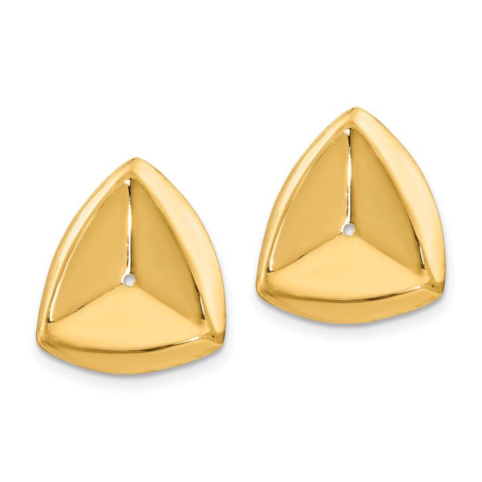 14k Polished Triangle Earring Jackets-E890J