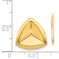 14k Polished Triangle Earring Jackets-E890J