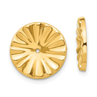 14k Polished Sunburst Earring Jackets-E897J