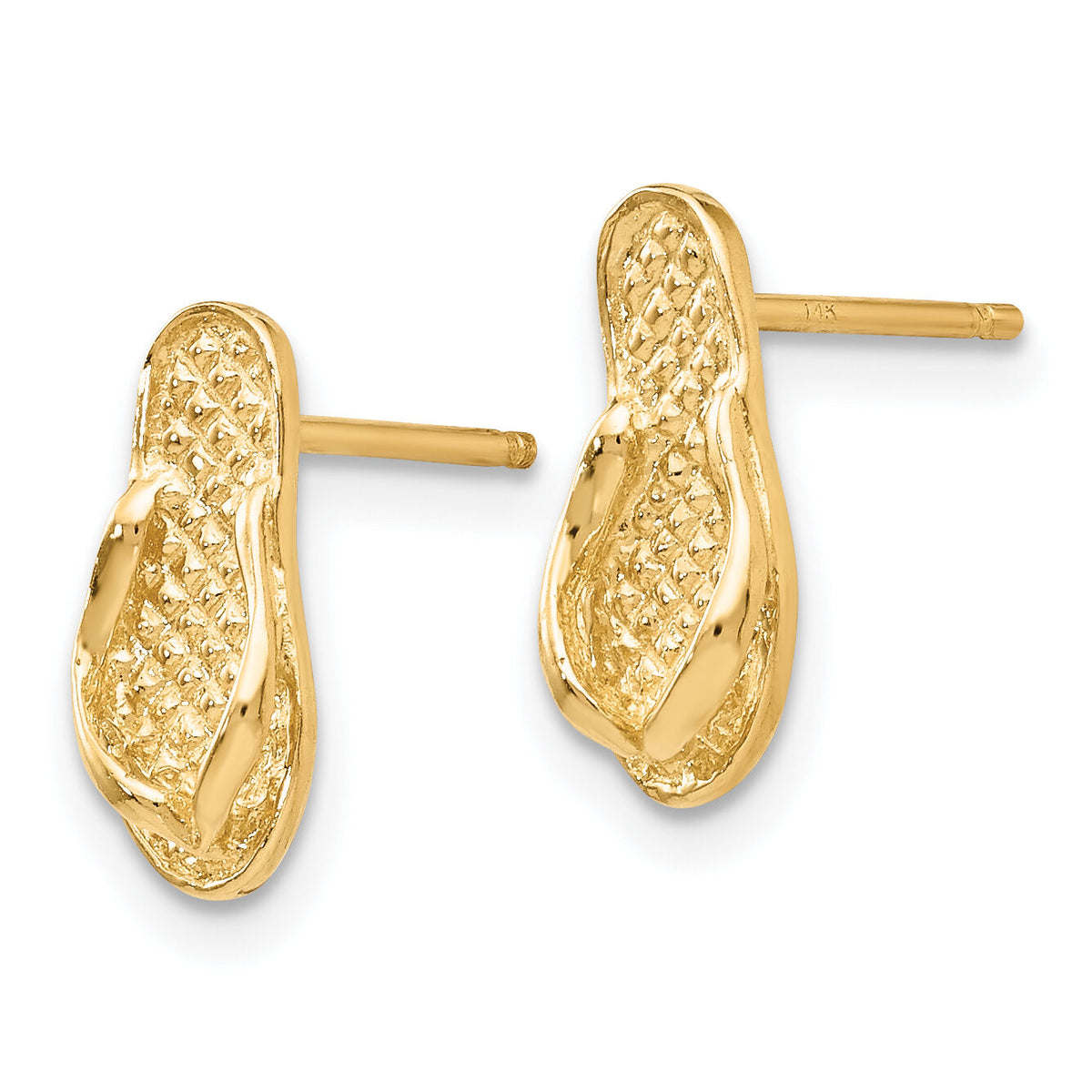 14k Flip Flop Earrings-E904